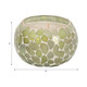 80290-04#Glass, 4" 10 Oz Mosaic Scented Candle, Light Green