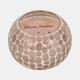 80292-02#Glass, 5" 19 Oz Mosaic Scented Candle, Soft Pink