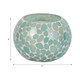 80292-03#Glass, 5" 19 Oz Mosaic Scented Candle, Light Blue