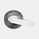 18866#Marble, 8" Double Ring, White/black