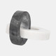 18866#Marble, 8" Double Ring, White/black