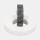 18866#Marble, 8" Double Ring, White/black