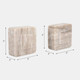 18869#Marble, S/2 5" Square Bookends, Multi