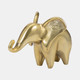 18873#Metal, 7" Trunk Up Elephant, Gold