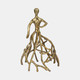 18883#Metal, 14" Dancing Lady, Gold