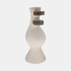 18892-02#Ecomix, 18" Abstract Vase, Ivory