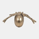 18907#Metal, 10" Sand Crab, Champagne