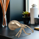 18907#Metal, 10" Sand Crab, Champagne