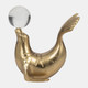18916#Metal, 7" Sea Lion W/ Acrylic Ball, Gold