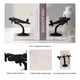 18934#Metal, S/2 6" Airplane Bookends On Marble, Blk/wht