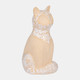18946#Cer, 8" Sitting Fox Vase, Ivory