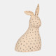 18947#Cer, 8" Spotted Bunny, Ivory/blue