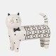 18951-01#Cer, 7" Swirls Cat, White