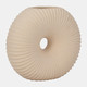 18953-02#Cer, 9" Donut Hole Vase, Cotton