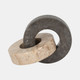 18967#Marble, 9" 2-circle Links, 2-tone