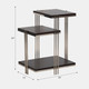 18964-01#Metal/wood, 24" Three Tier Side Table