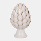 18997#Cer, 10" Artichoke, Ivory