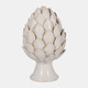 18997#Cer, 10" Artichoke, Ivory