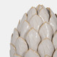 18997#Cer, 10" Artichoke, Ivory