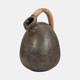 18983-02#Terracotta, 16" Rustic Jug W/ Woven Handle, Multi