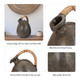 18983-02#Terracotta, 16" Rustic Jug W/ Woven Handle, Multi
