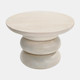 19021-01#Wood, 19" Bibendum Accent Table, Antique White