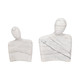 EV19030#Marble , S/2 8/10" Hugging Couple, White