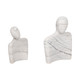 EV19030#Marble , S/2 8/10" Hugging Couple, White