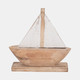 19001-01#Wood, 11" Sailboat, Natural/white