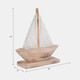 19001-02#Wood, 14" Sailboat, Natural/white