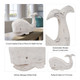 19004#Wood, 15" Tail Up Whale, White