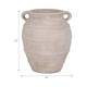 19010#Terracotta, 16" Mini Handle Jug Vase, Ivory