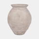 19015#Terracotta, 20" Traditional Jug Vase, Ivory