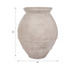 19015#Terracotta, 20" Traditional Jug Vase, Ivory