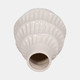 19077-02#Cer, 6" Wavy Vase, White