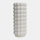 19078-01#Cer, 16" Bubble Vase, White
