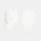 19093-01#S/2 Resin, 9" Greek Goddess Bookends, White