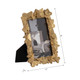 19099#Resin, 4x6 Butterflies Photo Frame, Gold