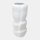 19102-01#Cer, 16" Waffle Texture Organic Vase, White