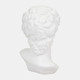 19092#Resin, 13" Greek God Head W/gum, White