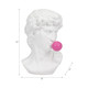 19092#Resin, 13" Greek God Head W/gum, White