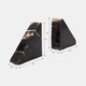 19147#S/2 6" Triangular Petrified Wood Bookends, Natural