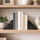 19147#S/2 6" Triangular Petrified Wood Bookends, Natural