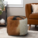 19152#18" Cowhide Ottoman, Multi