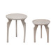 EV19113#S/2 18/22" Luvis Carved Wood Side Tables,whitewash