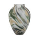 EV19115-02#Marco Glass, 12" Marbled Look Vase, Multi