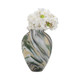 EV19115-02#Marco Glass, 12" Marbled Look Vase, Multi