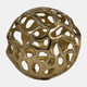 19222-02#Metal, 6" Cut-out Orb, Gold