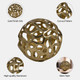19222-02#Metal, 6" Cut-out Orb, Gold