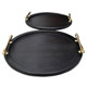 EV19190#S/2 25/29" Cylde Wood Trays, Black